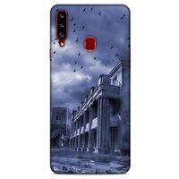 Samsung Galaxy A20s Kılıf Depresyon (39) Liquid Crystal Kılıf Şeker Pembe Bordo