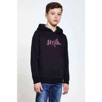 Smile Euclidean Microsoft WordBaskılı Unisex Çocuk Kapüşonlu Siyah Sweatshirt