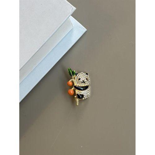 Panda Broş - Beyaz
