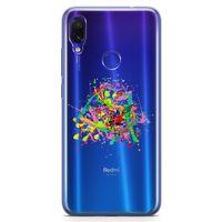 Xiaomi Redmi Note 7 Pro Kılıf Suluboya Afiş Arka Kapak Koruma Desenli Full Koruyucu