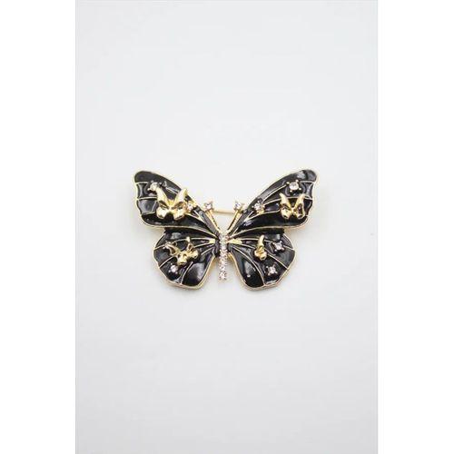 Kelebek Broş - Siyah