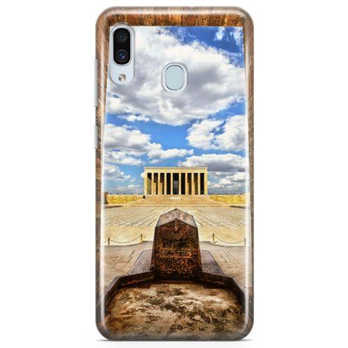 Samsung Galaxy A20 Kılıf Anıtkabir Perspektif Arka Kapak Koruma Desenli Full Koruyucu
