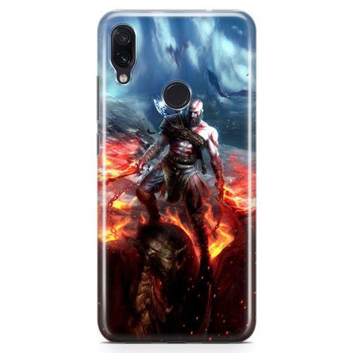 Xiaomi Redmi Note 7 Pro Kılıf God Of War Arka Kapak Koruma Desenli Full Koruyucu