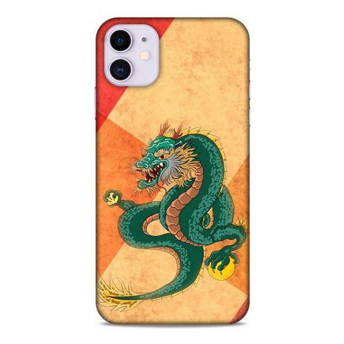 Apple Iphone 11 Kılıf Dragons (24) Darbe Emici Kılıf Tatoo Yeşil Ejderha