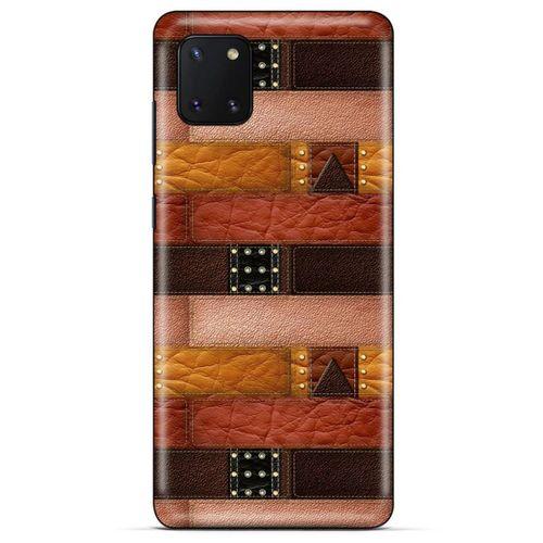 Huawei Y5P Kılıf Patchwork (33) Hybrid Kılıf Kahve Toz Pembe
