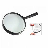 -plastik Siyah Yuvarlak Kolu 100mm Dia Büyüteç 5x Büyüteç
