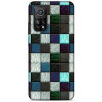 Xiaomi Mi 10T 5G Kılıf Patchwork (46) Core Armor Kılıf Gri Cam Göbeği