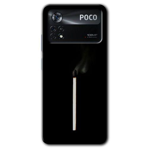 Potkal Hediye Fabrikası Poco x4 Pro Kılıf HD Desen Baskılı Arka Kapak - Sönmüş Kibrit