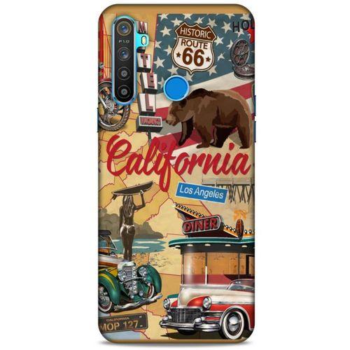 Retro (15) Desen Antişok Kılıf Renkli Oppo Realme 5i Kılıf