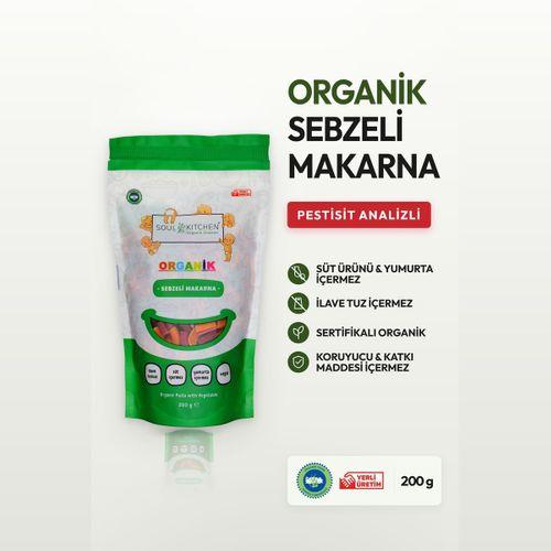 Organik Sebzeli Makarna 200gr (İlave Tuzsuz) (Vegan)