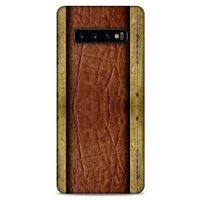 Samsung Galaxy S10 Plus Kılıf Patchwork (24) Darbe Emici Kılıf Kahve Sarı