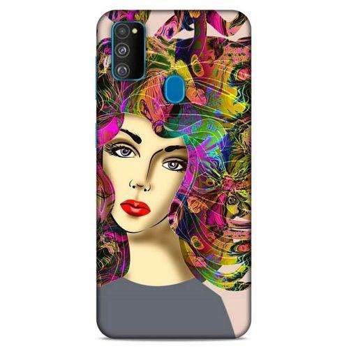 Lopard Samsung Galaxy M30s Uyumlu Kılıf Sürreal Yüzler ♀ (40) Fit Silikon Kılıf Desenli