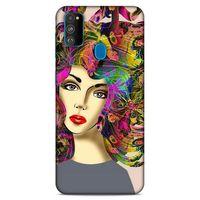 Lopard Samsung Galaxy M30s Uyumlu Kılıf Sürreal Yüzler ♀ (40) Fit Silikon Kılıf Desenli