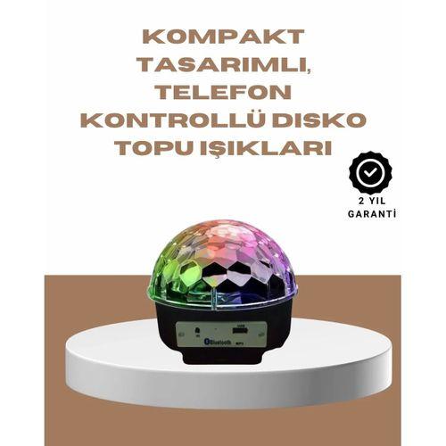 Taşınabilir Bluetooth Disko Topu Uzaktan Kumandalı Işık Efektleri