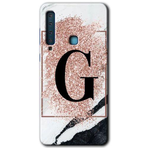 Potkal Hediye Fabrikası Samsung Galaxy A9 2018 Kılıf HD Desen Baskılı Arka Kapak - Pembe Mermer Desenli G Harfi