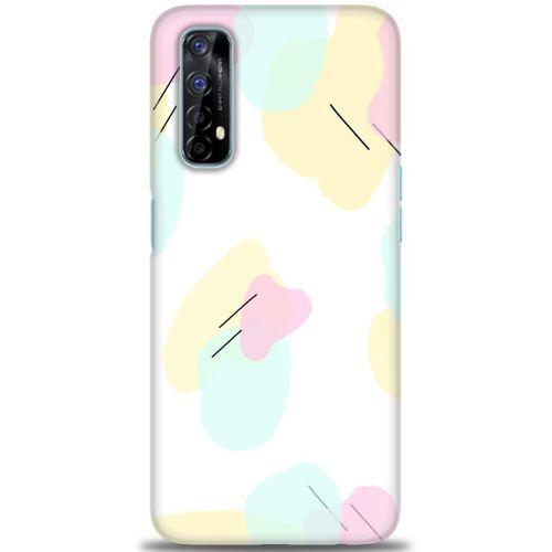 Realme 7 Kılıf HD Baskılı Kılıf - Renkler Çubuklar + Tam Ekran Koruyucu