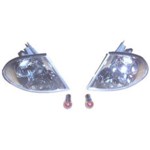 Bmw 3 Seri E46 Sd 1998 2001 Modifiye Ön Sinyal Sağ/Sol Set 2 Parça Beyaz/Nikelajlı (Far Tarafı D