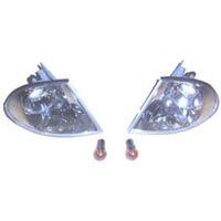 Bmw 3 Seri E46 Sd 1998 2001 Modifiye Ön Sinyal Sağ/Sol Set 2 Parça Beyaz/Nikelajlı (Far Tarafı D