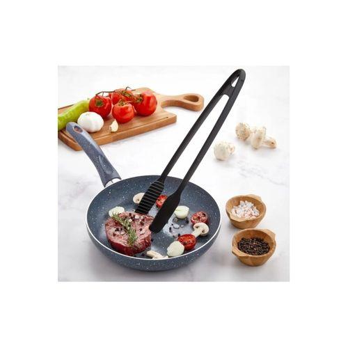 Maşa - 220 Dereceye Kadar Dayanıklı Yanmaz - Yapışmaz Plastik Izgara Maşası 30 Cm