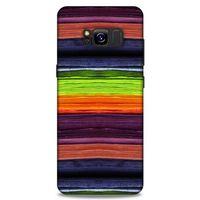 Lopard Samsung Galaxy S8 Uyumlu Kılıf Wood'X (27) Tasarımlı Kılıf Baskılı