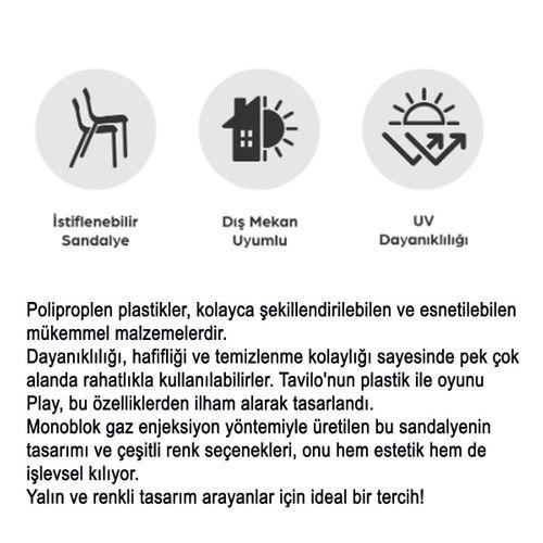 Dockers Play Kollu Polipropilen Sandalye - Antrasit