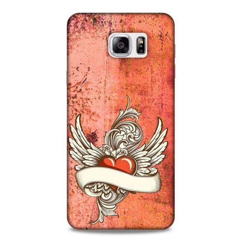 Lopard Samsung Galaxy Note 5 Uyumlu Kılıf Tattoo's (7) Telefon Kılıfı Kırmızı Beyaz