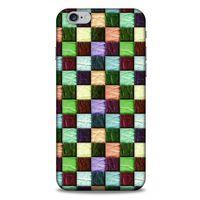 Apple Iphone 6 Plus Kılıf Patchwork (6) Silikon Kılıf Su Yeşili