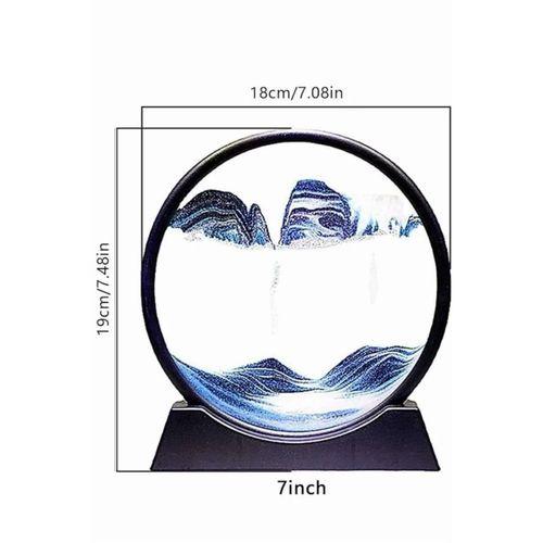 Dekoratif Kum Sulu Kum Saati Yuvarlak Şık Kum Tablosu Kum Saati Şeklinde Kum Tablo