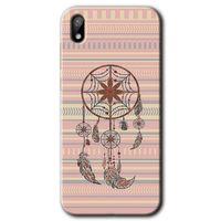 Huawei Y5 2019 Kılıf HD Desen Baskılı Arka Kapak - Mandala Retro