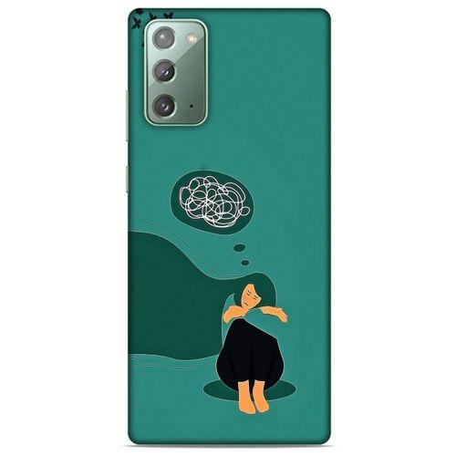 Samsung Galaxy Note 20 Kılıf Depresyon (11) Tam Koruma Siyah Gri