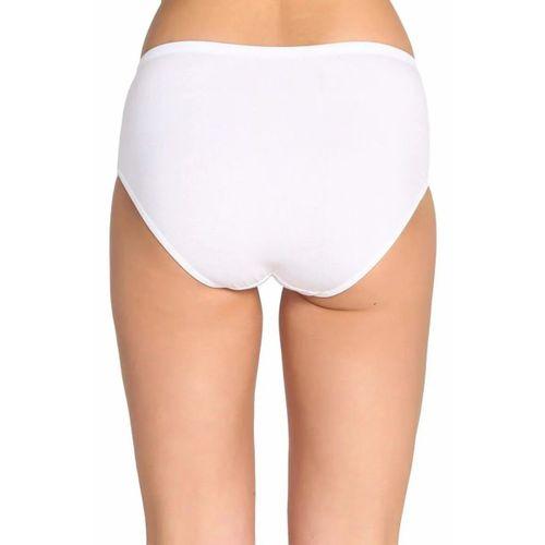 4 Adet Tutku Kadın Yüksek Bel Bato İnce Lastik Külot Beyaz