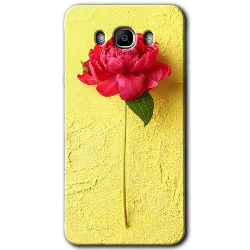 MRCİLETİSİM MRCİLETİSİM Samsung Galaxy J7 2016 Kılıf HD Desen Baskılı Arka Kapak + Temperli Cam - Kırmızı Gül