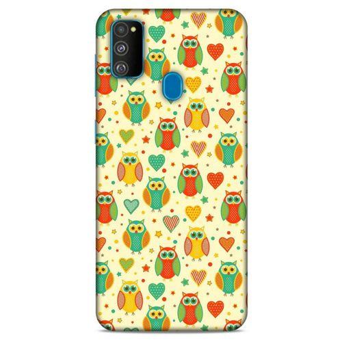 Baykuşlar (18) Desenli Silikon Kapak Telefon Kabı Samsung Galaxy M30s Kılıf