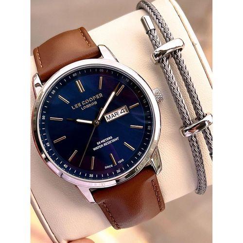 Lee Cooper İtalyan Tasarım Bileklik Hediyeli 2 Yıl Garantili 5 Atm Erkek Kol Saati ELC.08235.394