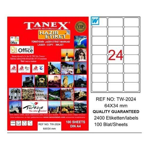 Tanex Etiket Tw-2024 64X24 100Lü