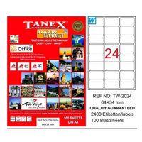 Tanex Etiket Tw-2024 64X24 100Lü