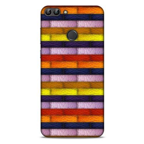 Huawei Psmart Kılıf Patchwork (30) Silicone Case Şeker Pembe Sarı