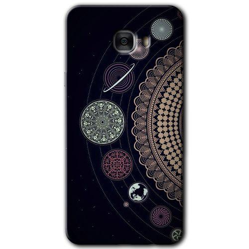 Samsung Galaxy C7 Kılıf HD Desen Baskılı Arka Kapak - Gezegen Döngüsü