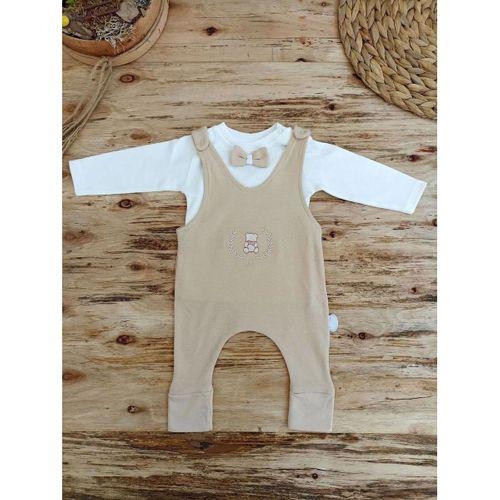 3-6 6-9 9-12 Ay Oyuncaklı Altınbaşak 5li Kız Erkek Bebek Takımı Vizon