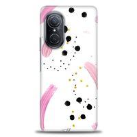 Huawei Nova 9 SE Kılıf HD Baskılı Kılıf - Pembe ve Benekler + Tam Ekran Koruyucu