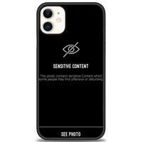 iPhone 11 Kılıf HD Baskılı Kılıf - Sensitive Content + Tam Ekran Koruyucu