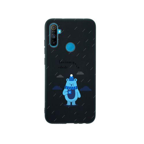 Oppo Realme C3 İncinmişsin Dedi Premium Silikonlu Siyah Telefon Kılıfı
