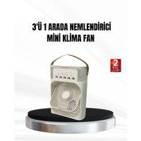 3’ü 1 Arada Mini Klima Fan Usb Şarjlı, 7 Renk Gece Lambalı Ve Nemlendirici