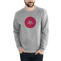 Musically Logo Baskılı Gri Erkek Sweatshirt