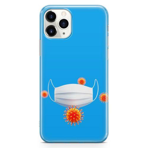 Apple iPhone 11 Pro Max Kılıf Maske Ve Virusler Arka Kapak Koruma Desenli Full Koruyucu