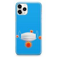 Apple iPhone 11 Pro Max Kılıf Maske Ve Virusler Arka Kapak Koruma Desenli Full Koruyucu