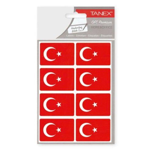 Tanex Bayrak Sticker 52X34Mm 2Li Byrk-102 paketli - 3 adet
