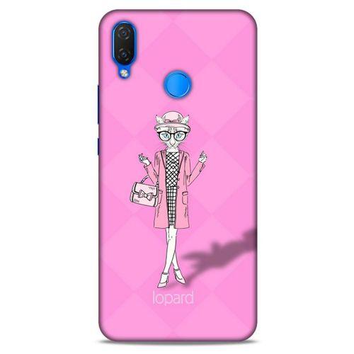 Huawei Psmart 2019 Kılıf FunnyMaX (21) Koruyucu Kapak Şeker Pembe Kedi