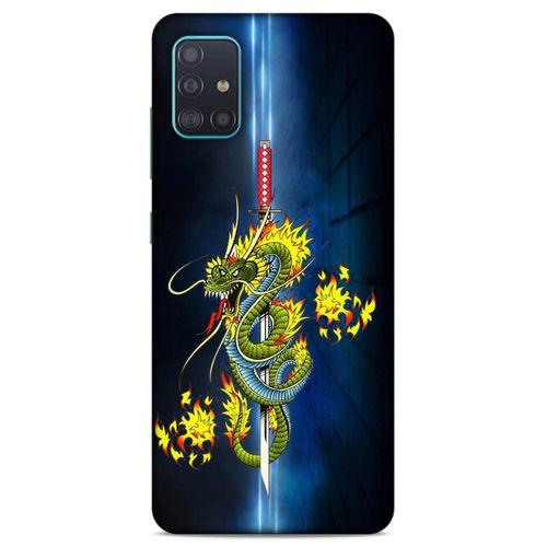 Lopard Samsung Galaxy A51 Uyumlu Kılıf Tattoo's (2) Kabı Ejderha Dövmesi
