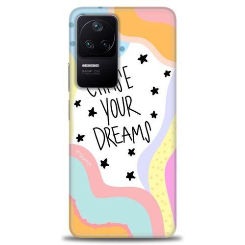 Xiaomi Poco F4 Kılıf HD Baskılı Kılıf - Chase Your Dreams + Tam Ekran Koruyucu